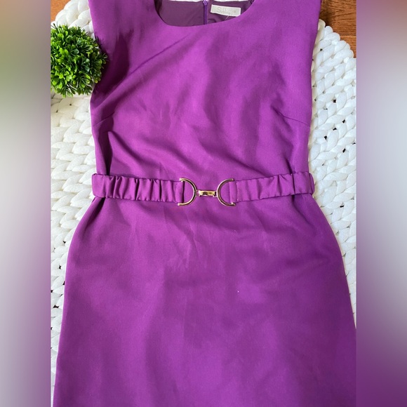 Sublini NWT  Women's Shoulder Pad Tank Dress Sleeveless/ Purple Size M . - Picture 10 of 13